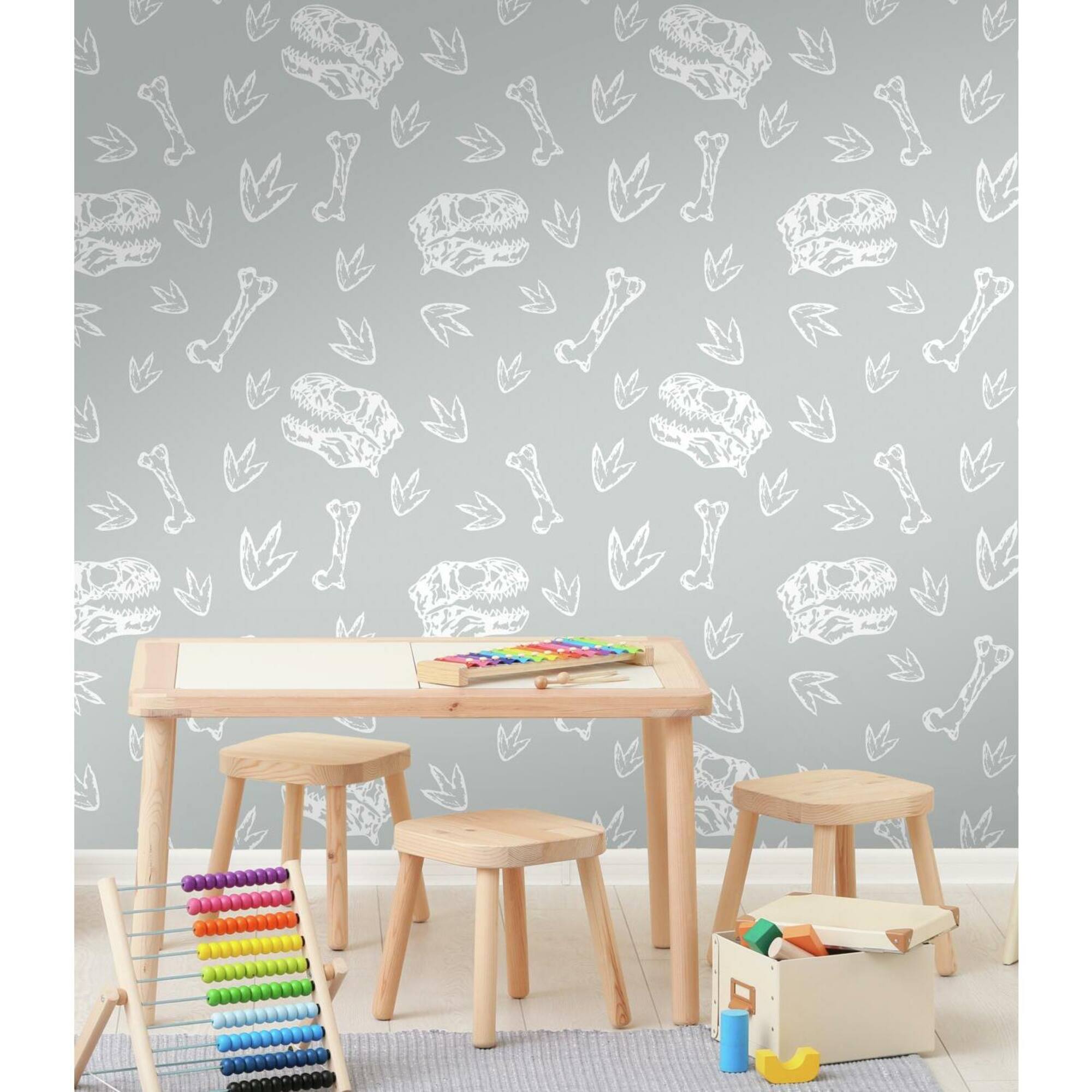 RoomMates Dinosaur Bones Peel & Stick Wallpaper